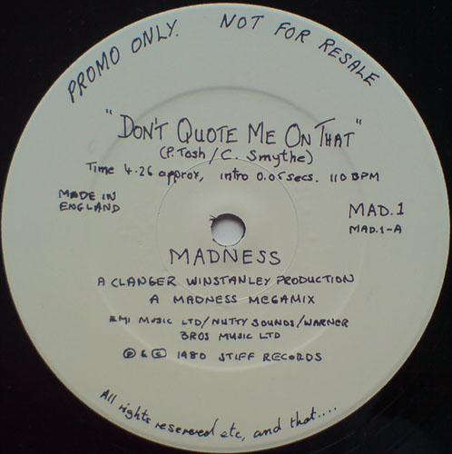 DONT QUOTE ME 12" Single